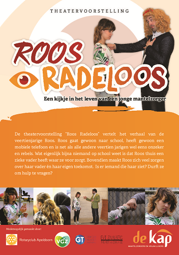 Theatervoorstelling Roos Radeloos over jonge mantelzorgers