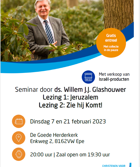 Ds. Willem J. J. Glashouwer spreekt in Epe