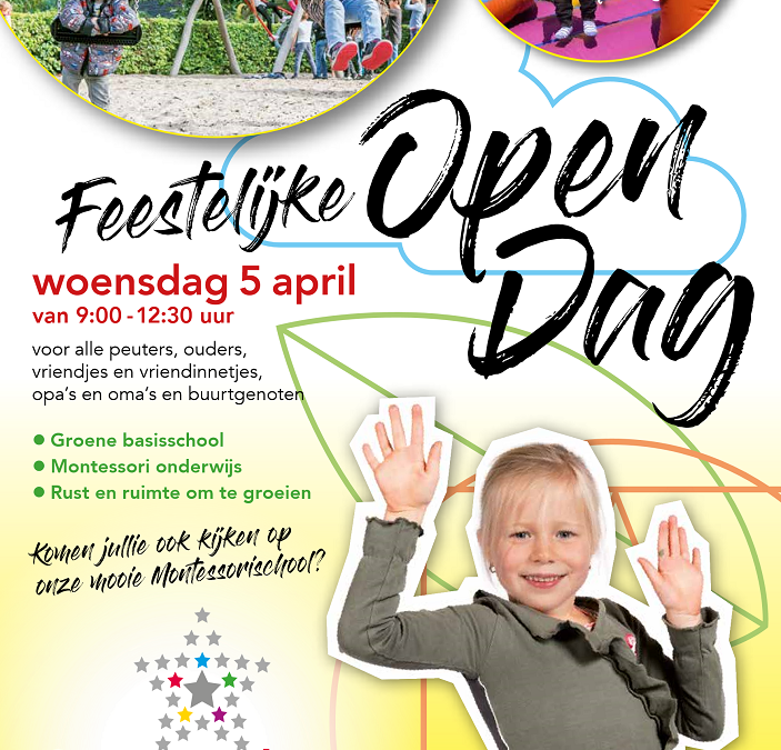 Woensdag 5 april is het open dag bij de Montessori Sterrenschool Geerstraat