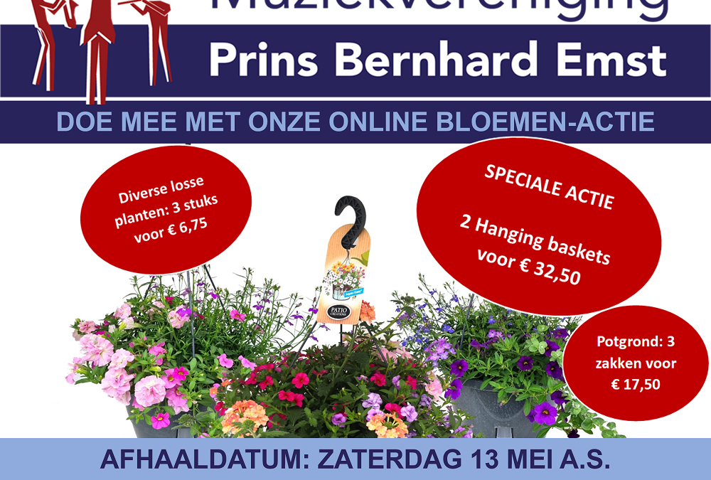 Online Bloemenactie bij Prins Bernhard Emst: vooraf bestellen en ophalen op 13 mei a.s. 