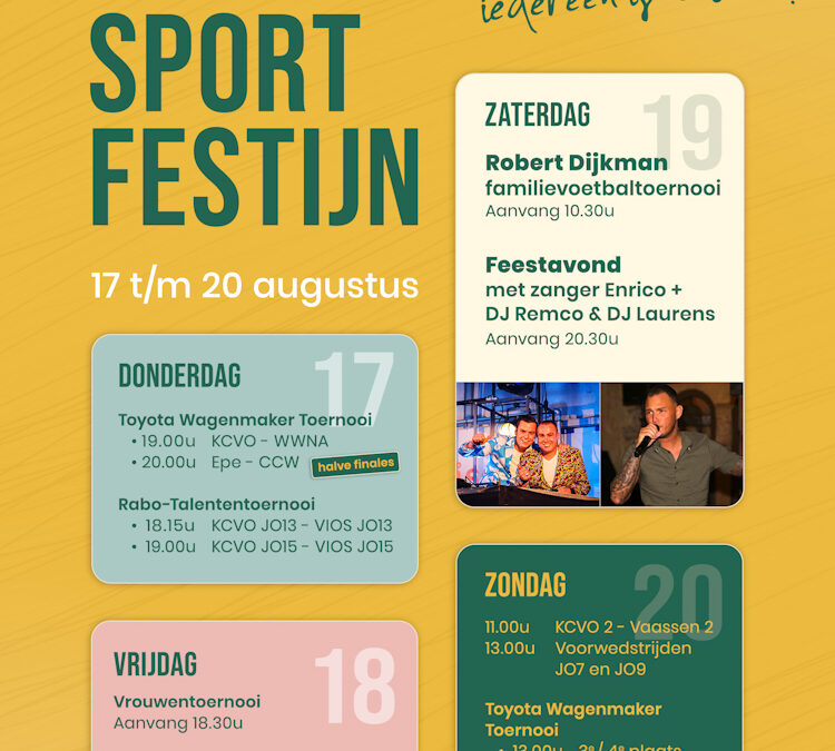 KCVO’s Sportfestijn blijft een evenement om de agenda voor te blokken