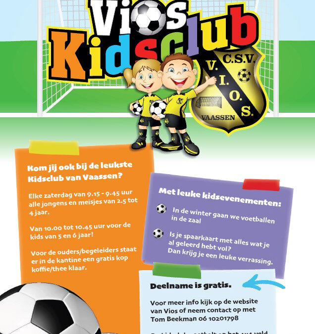 Zaterdag 16 september “Vios Kidsclub event”.