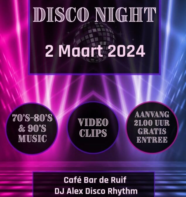 Disco Night bij Bar Café de Ruif in Vaassen