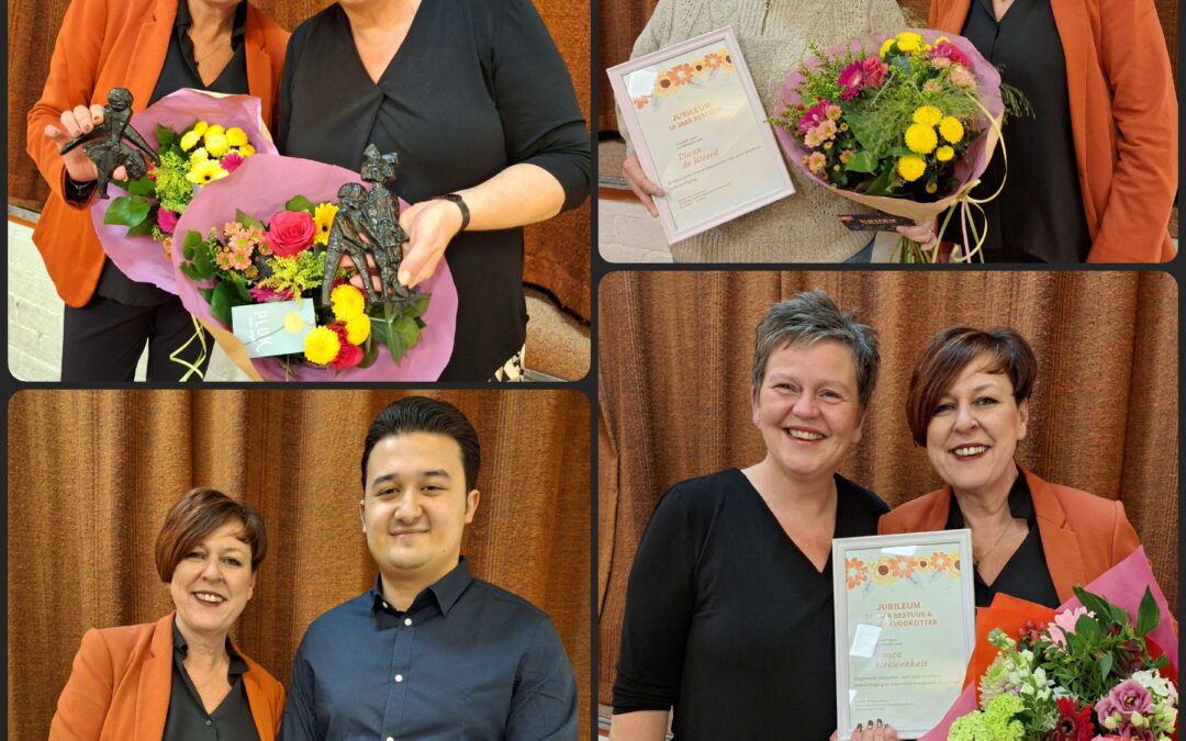 Jubilarissen Speeltuin-wijkvereniging de Kouwenaar.