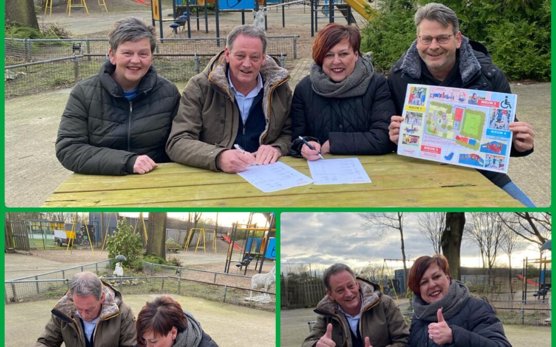 Samenspeelplan ondertekend voor uitvoering met Kompan Speeltoestellen bij de Kouwenaar