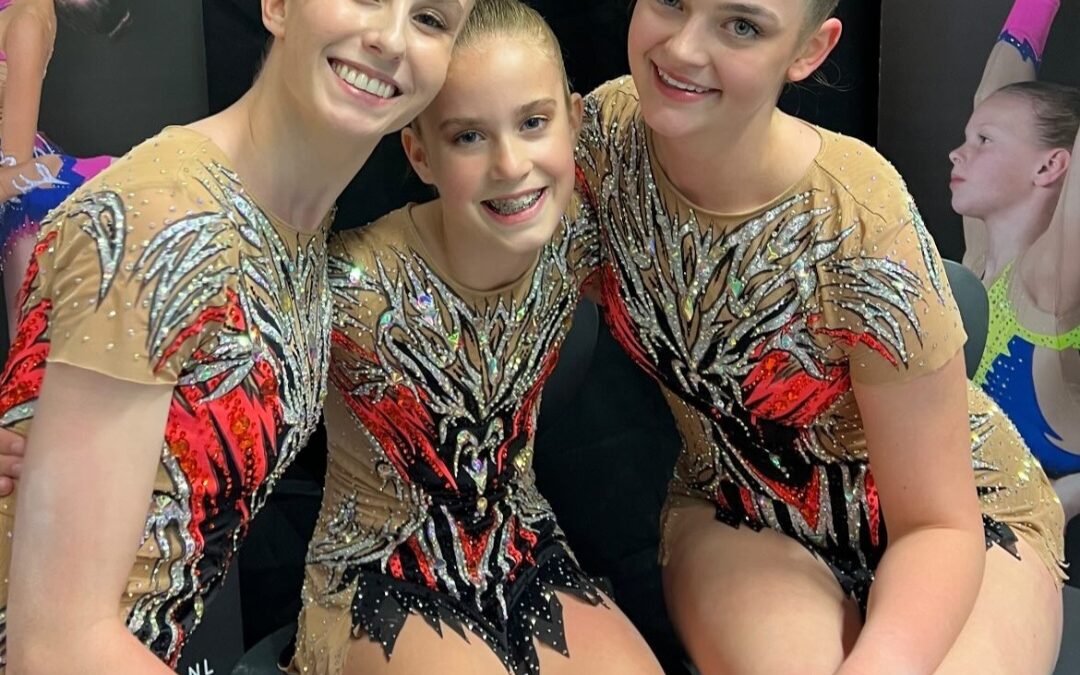 Sportacrobatiek Vaassen: Trio Evi, Lisa en Indy pakken  4e plaats in de halve finale NK