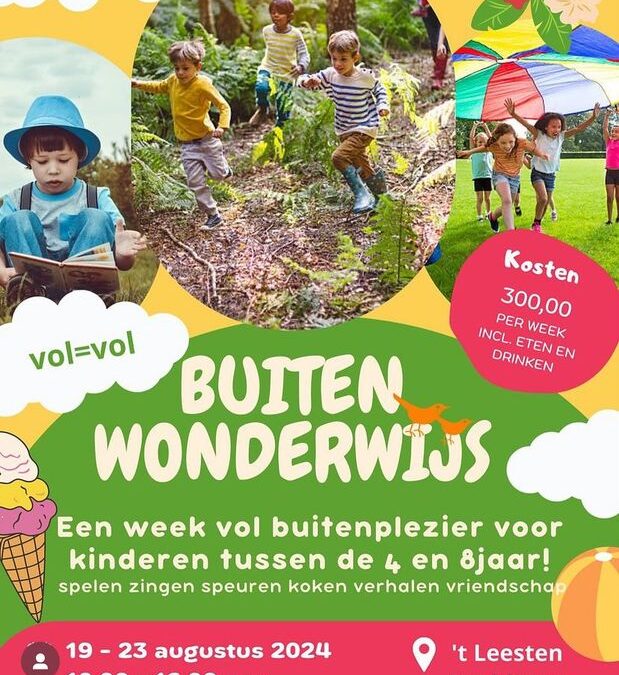 Buitenwonderwijs van 19 – 23 augustus