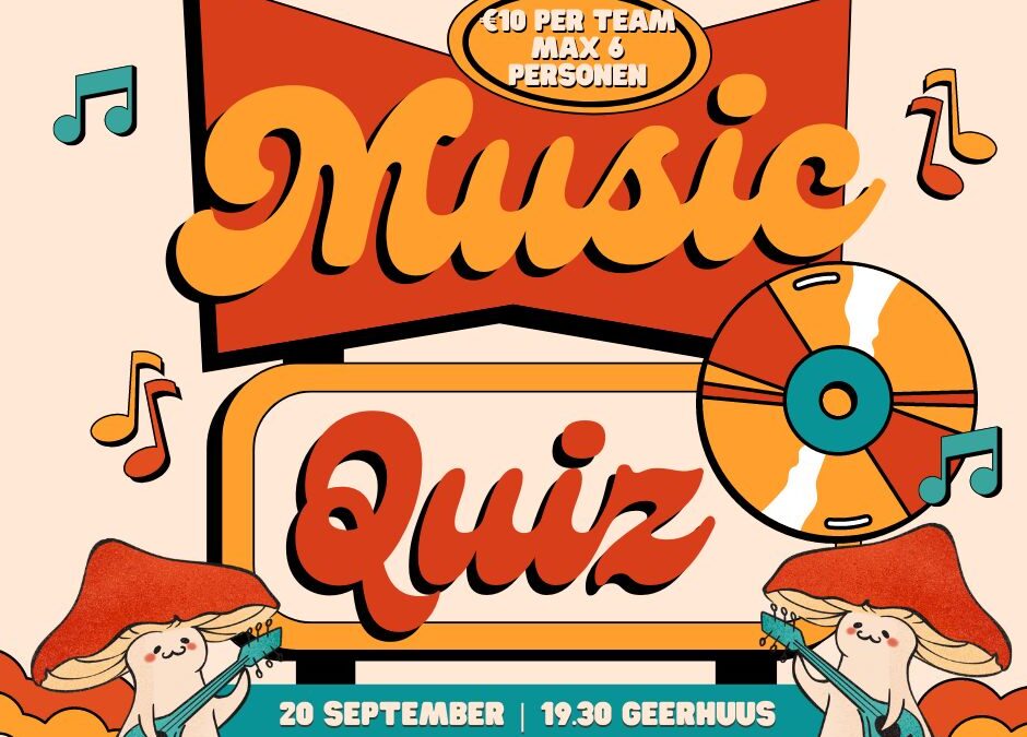 Stichting Buurtraad Geerstraat houdt haar jaarlijkse Muziekquiz op vrijdag 20 september.